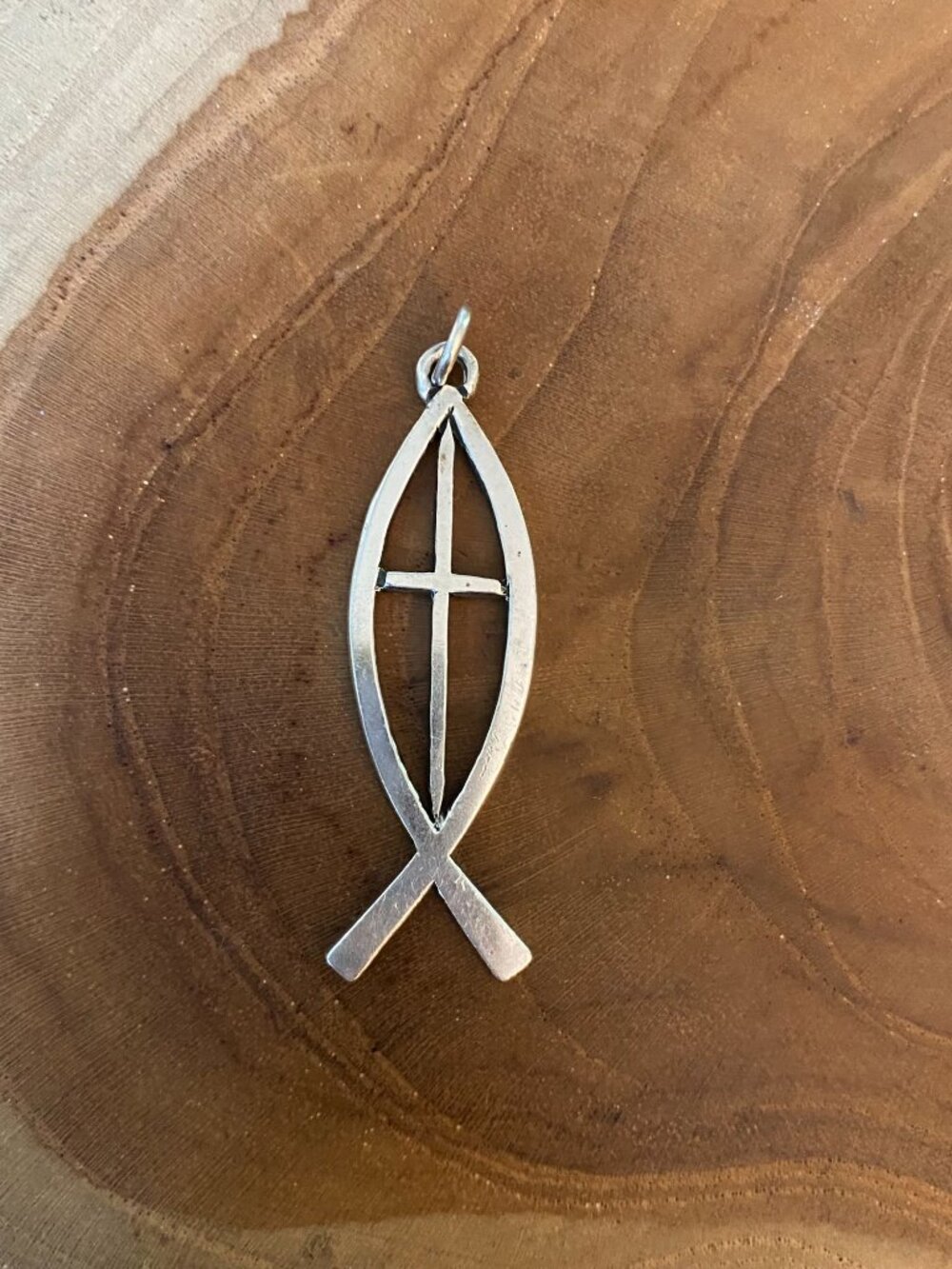 RETIRED James Avery ichthus Pendant, Sterling Silver